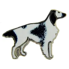 Irish Setter Pin Black & White 1"