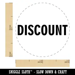 Discount Label Self-Inking Rubber Stamp for Stamping Crafting Planners Brown