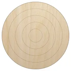 Bullseye Target Unfinished Wood Shape Piece Cutout for DIY Craft Projects