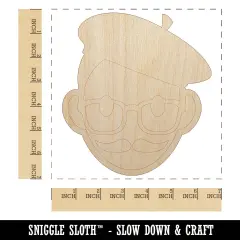 Artist Icon Unfinished Wood Shape Piece Cutout for DIY Craft Projects