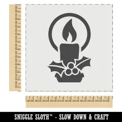 Christmas Candle Wall Cookie DIY Craft Reusable Stencil