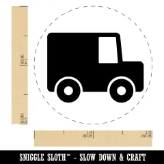 Delivery Moving Truck Self-Inking Rubber Stamp for Stamping Crafting Planners Blue