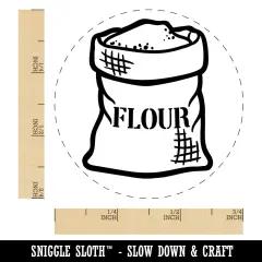 Bag of Flour Baking Self-Inking Rubber Stamp for Stamping Crafting Planners Blue