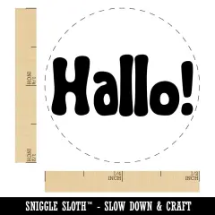 Hallo Dutch and German Greeting Hello Self-Inking Rubber Stamp for Stamping Crafting Planners Pink
