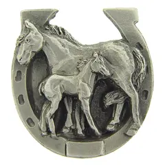 Horseshoe & Horse Pin 1"