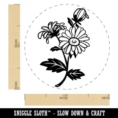 Bundle of Wildflowers Self-Inking Rubber Stamp for Stamping Crafting Planners Red
