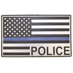 Police Blue Line American FlagCar Fridge Locker Decal Flexible Magnet 3"