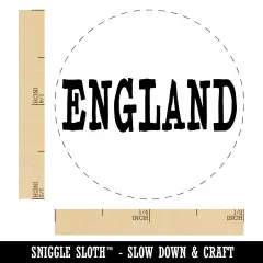 England Fun Text Self-Inking Rubber Stamp for Stamping Crafting Planners Green