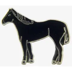 Quarter Horse Pin Black 1"