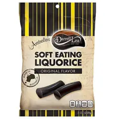 Original (Black) Soft Eating Liquorice, 7-Ounce Bags (Case of 8)