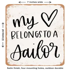 DECORATIVE METAL SIGN - Sailor - 2 - Vintage Rusty Look