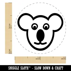 Koala Face Self-Inking Rubber Stamp for Stamping Crafting Planners UV