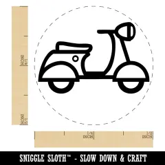 Moped Scooter Motor Vehicle Self-Inking Rubber Stamp for Stamping Crafting Planners Purple
