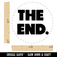 The End Bold Text Self-Inking Rubber Stamp for Stamping Crafting Planners Pink