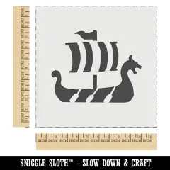 Viking Dragon Headed Longboat Ship with Sails Wall Cookie DIY Craft Reusable Stencil