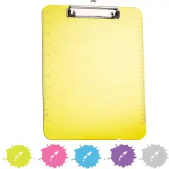 Enday Plastic Clipboard W/ Low Profile Clip Green