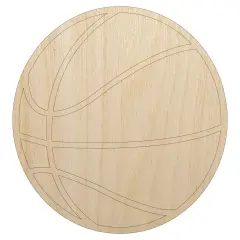 Basketball Sport Unfinished Wood Shape Piece Cutout for DIY Craft Projects