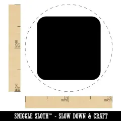 Square Rounded Corners Self-Inking Rubber Stamp for Stamping Crafting Planners Green