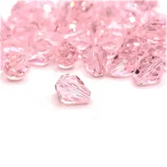 4, 20 or 50 Pieces: 6x8 mm Teardrop Pink Imitation Crystal June Birthstone Beads