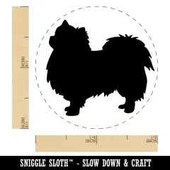 Long Coat Chihuahua Dog Solid Self-Inking Rubber Stamp for Stamping Crafting Planners Yellow