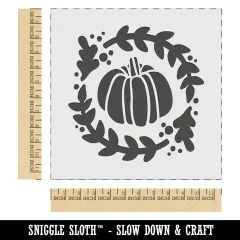 Fall Autumn Pumpkin in Wreath Wall Cookie DIY Craft Reusable Stencil