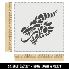 Dragon Head Side View with Tongue Out Wall Cookie DIY Craft Reusable Stencil
