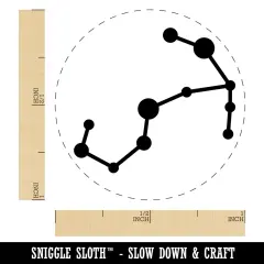 Scorpio Zodiac Star Constellations Self-Inking Rubber Stamp Ink Stamper for Stamping Crafting Planners Blue