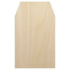 Gift Tag Shape Solid Unfinished Wood Shape Piece Cutout for DIY Craft Projects