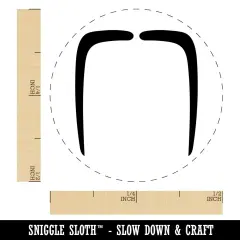 Fu Manchu Mustache Moustache Silhouette Self-Inking Rubber Stamp for Stamping Crafting Planners Green