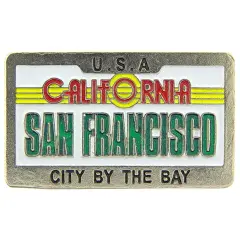 San Francisco California License Plate Pin 1"