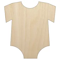 Baby Outfit Unfinished Wood Shape Piece Cutout for DIY Craft Projects