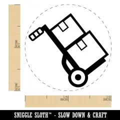 Hand Truck Dolly for Moving Boxes Self-Inking Rubber Stamp for Stamping Crafting Planners Brown