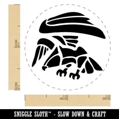Landing Geometric Eagle Hawk Bird of Prey Self-Inking Rubber Stamp Ink Stamper for Stamping Crafting Planners Brown