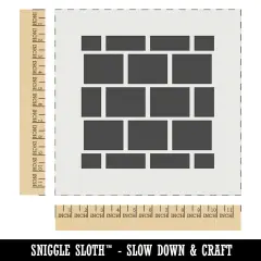 Brick Wall Rectangle Pattern Background Wall Cookie DIY Craft Reusable Stencil