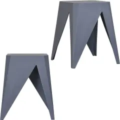 ISL Furnishings InterSpaceLiving Zuho Multi-USe Stool (2, Charcoal)