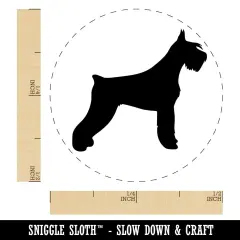 Giant Schnauzer Dog Solid Self-Inking Rubber Stamp for Stamping Crafting Planners Pink