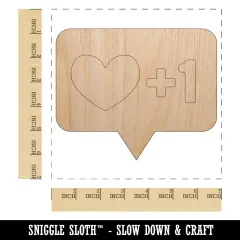 I Love this Bubble Heart Plus One 1 Unfinished Wood Shape Piece Cutout for DIY Craft Projects