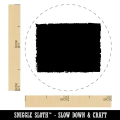 Sketchy Solid Rectangle Self-Inking Rubber Stamp for Stamping Crafting Planners Green