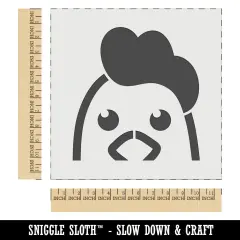 Peeking Chicken Wall Cookie DIY Craft Reusable Stencil