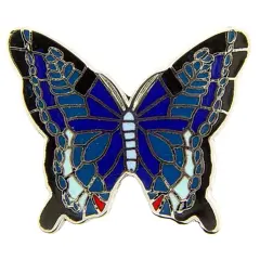 Butterfly Pin Blue 1"