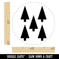 Forest Woodland Trees Self-Inking Rubber Stamp for Stamping Crafting Planners Fuchsia