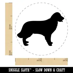Golden Retriever Dog Solid Self-Inking Rubber Stamp for Stamping Crafting Planners Sky Blue