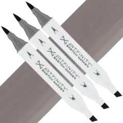 Artfinity Sketch Marker Sets - Set of 3 - Neutral Gray, Vibrant, Professional, Dye-Based Alcohol Markers for Artists, Drawing, Travel, & More