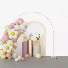 Flower Decor Frame Stand Wedding Arch Rack Arch White Party Backdrop 7.5ft