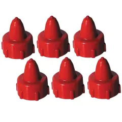 Tap-N-Glue&reg; Glue Cap, Red, 1" Diameter, 6 Caps