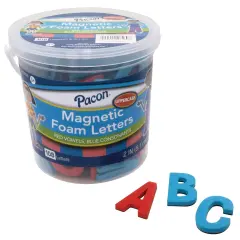 Magnetic Foam Letters, Uppercase, Red Vowels & Blue Consonants, 2", 108 Letters