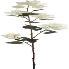 47" White Bougainvillea Spray - Lifelike Floral Accent for Stunning Decor | Realistic 47-Inch Bougainvillea Branch | Elegant White Blossoms | Perfect for Home, Events, and Weddings