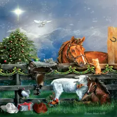 Sunsout Country Christmas 500 pc Christmas Jigsaw Puzzle 60414