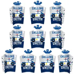 Big Dot of Happiness Calling All Units - Police - Table Decorations - Cop Birthday Party or Baby Shower Fold and Flare Centerpieces - 10 Count