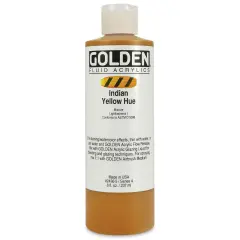 Golden Fluid Acrylics - Indian Yellow Historical Hue, 8 oz bottle